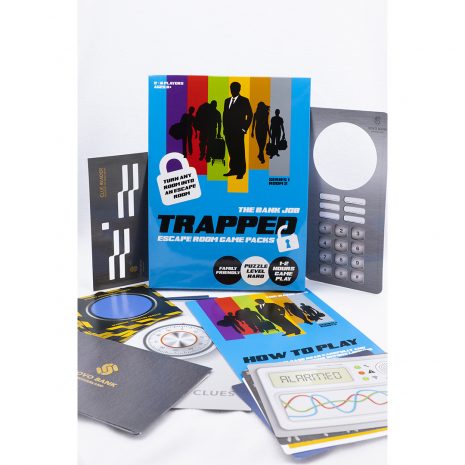 Trapped Escape Room The Bank Job Pack 2-6 Players Family Game Hard Difficulty 