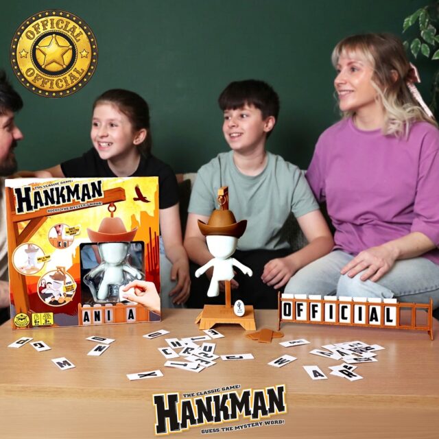 Introducing Hankman!
The addictive twist on classic hang man!
Easy to play, hard to stop with guaranteed laughs included - AND its a great way to practice your spellings! 😂
The fun letter game you'll love to play - can you save Hank before he falls?!